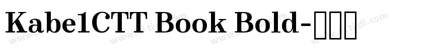 Kabe1CTT Book Bold字体转换
